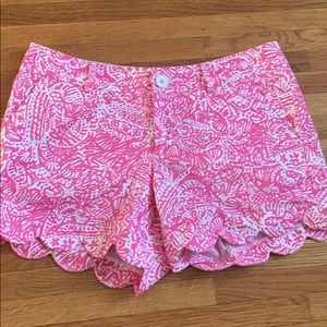 Pink Scalloped Lilly Pulitzer Shorts